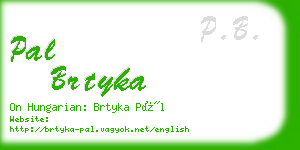 pal brtyka business card